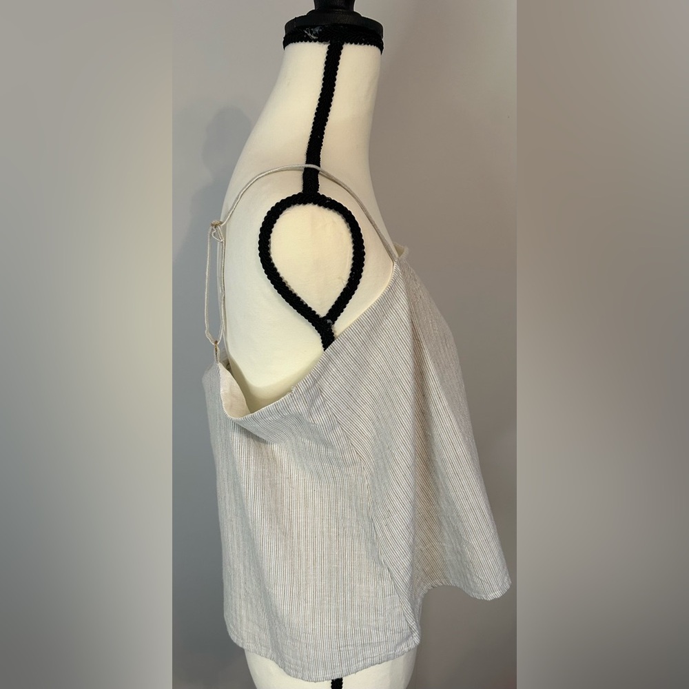 NWT Z Supply Ballast Casita Stripe Tank Sandstone Crop Women's Size Large Cotton - Picture 4 of 12